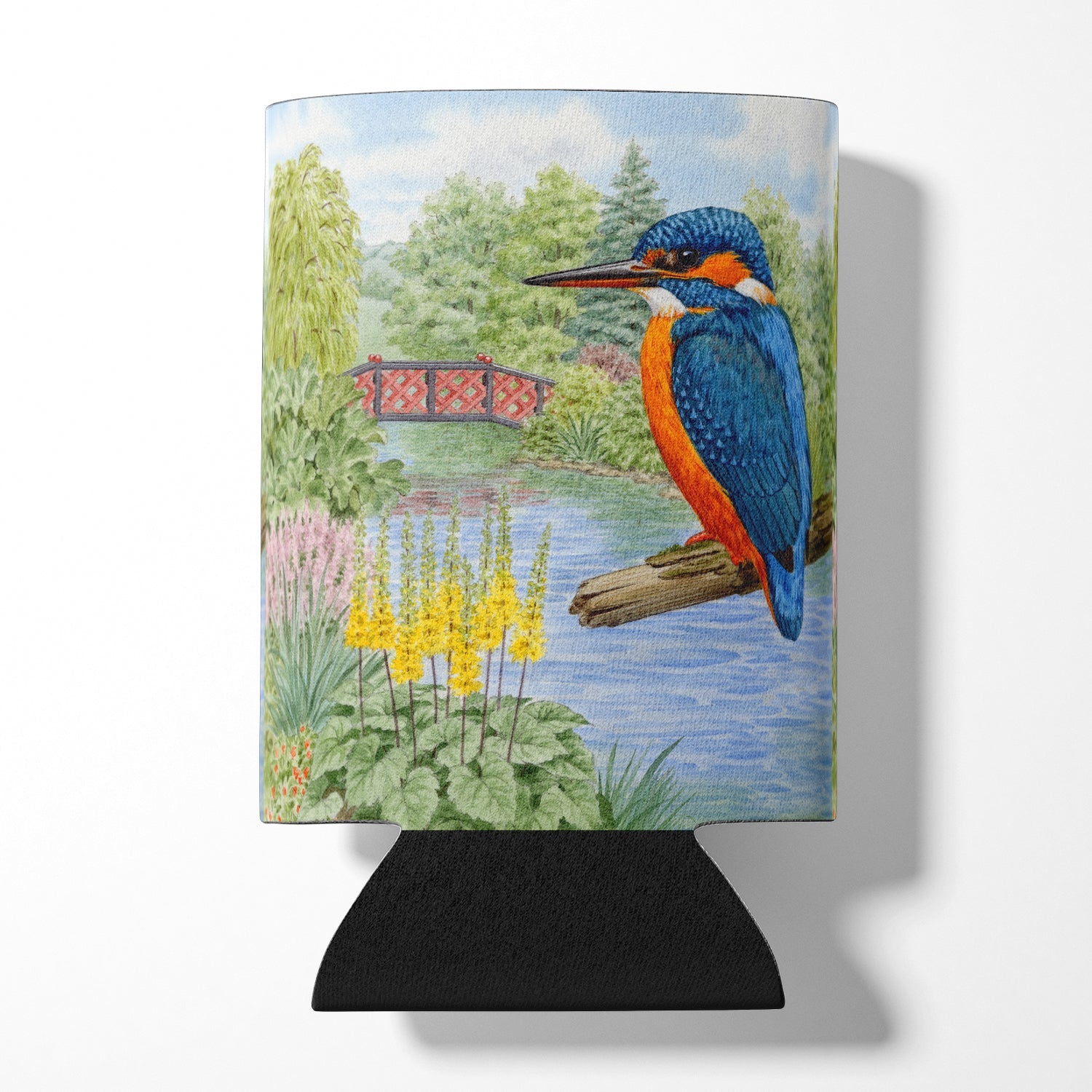 Kingfisher by Sarah Adams Can or Bottle Hugger Cooler Sleeve for Standard 12 oz Cans, Insulated Foam Beer & Soda Can Hugger Reusable