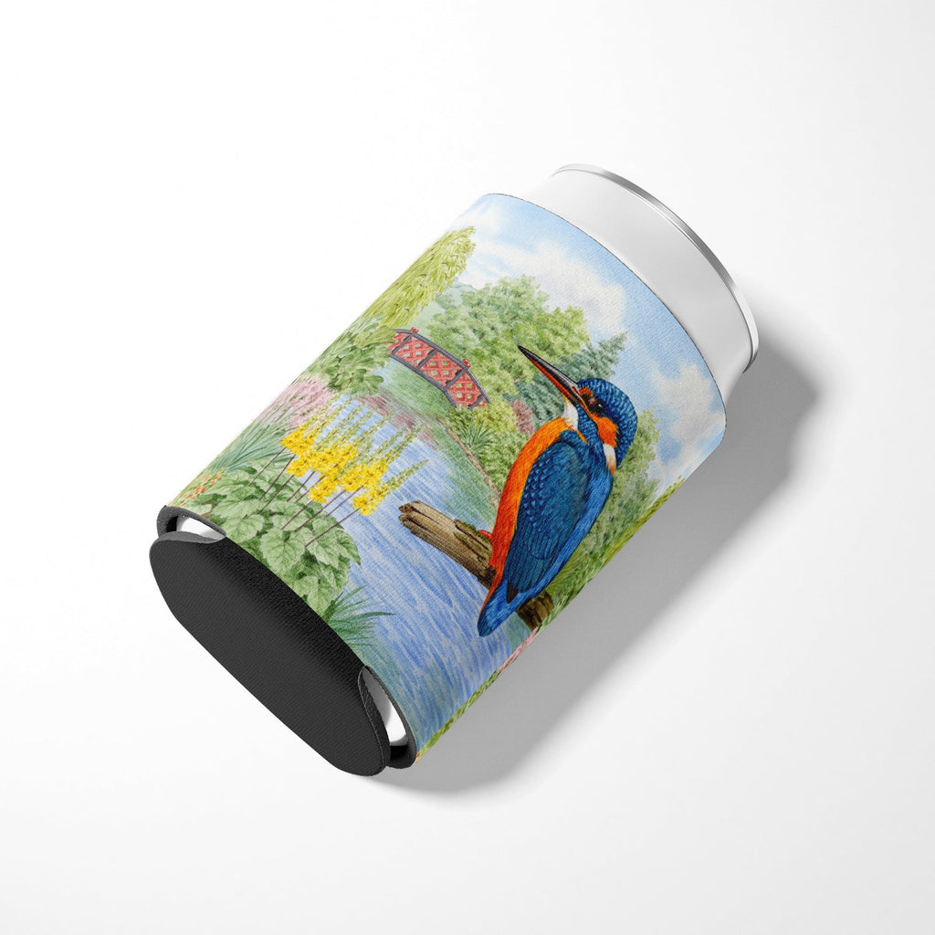 Kingfisher by Sarah Adams Can or Bottle Hugger Cooler Sleeve for Standard 12 oz Cans, Insulated Foam Beer & Soda Can Hugger Reusable