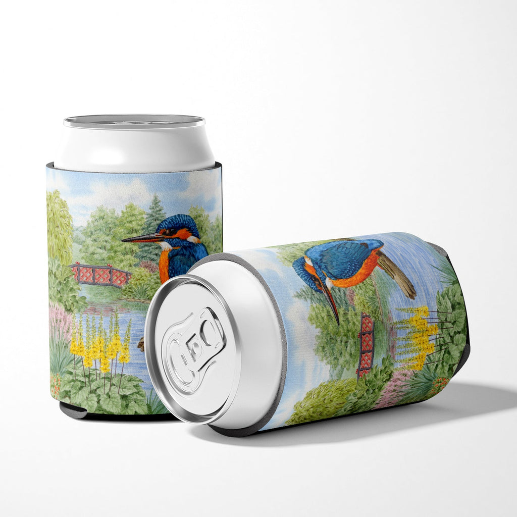 Kingfisher by Sarah Adams Can or Bottle Hugger Cooler Sleeve for Standard 12 oz Cans, Insulated Foam Beer & Soda Can Hugger Reusable