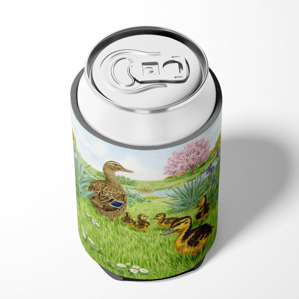 Mallard and Ducklings by Sarah Adams Can or Bottle Hugger Cooler Sleeve for Standard 12 oz Cans, Insulated Foam Beer & Soda Can Hugger Reusable