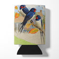 Swallows by Sarah Adams Can or Bottle Hugger Cooler Sleeve for Standard 12 oz Cans, Insulated Foam Beer & Soda Can Hugger Reusable