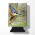 Nuthatch by Sarah Adams Can or Bottle Hugger Cooler Sleeve for Standard 12 oz Cans, Insulated Foam Beer & Soda Can Hugger Reusable
