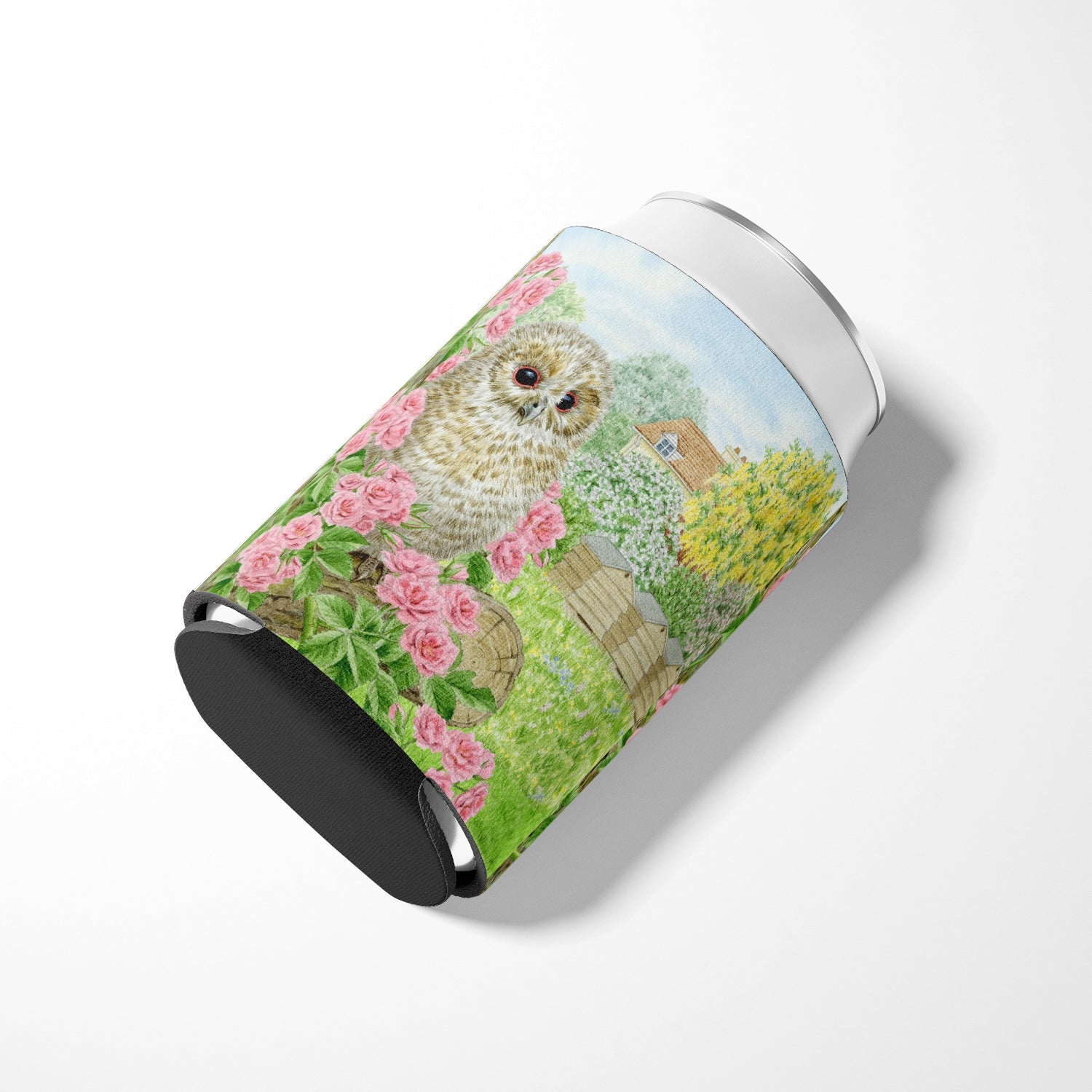 Tawny Owlet by Sarah Adams Can or Bottle Hugger Cooler Sleeve for Standard 12 oz Cans, Insulated Foam Beer & Soda Can Hugger Reusable