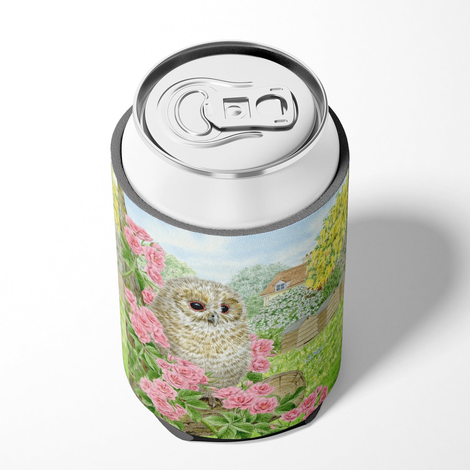 Tawny Owlet by Sarah Adams Can or Bottle Hugger Cooler Sleeve for Standard 12 oz Cans, Insulated Foam Beer & Soda Can Hugger Reusable