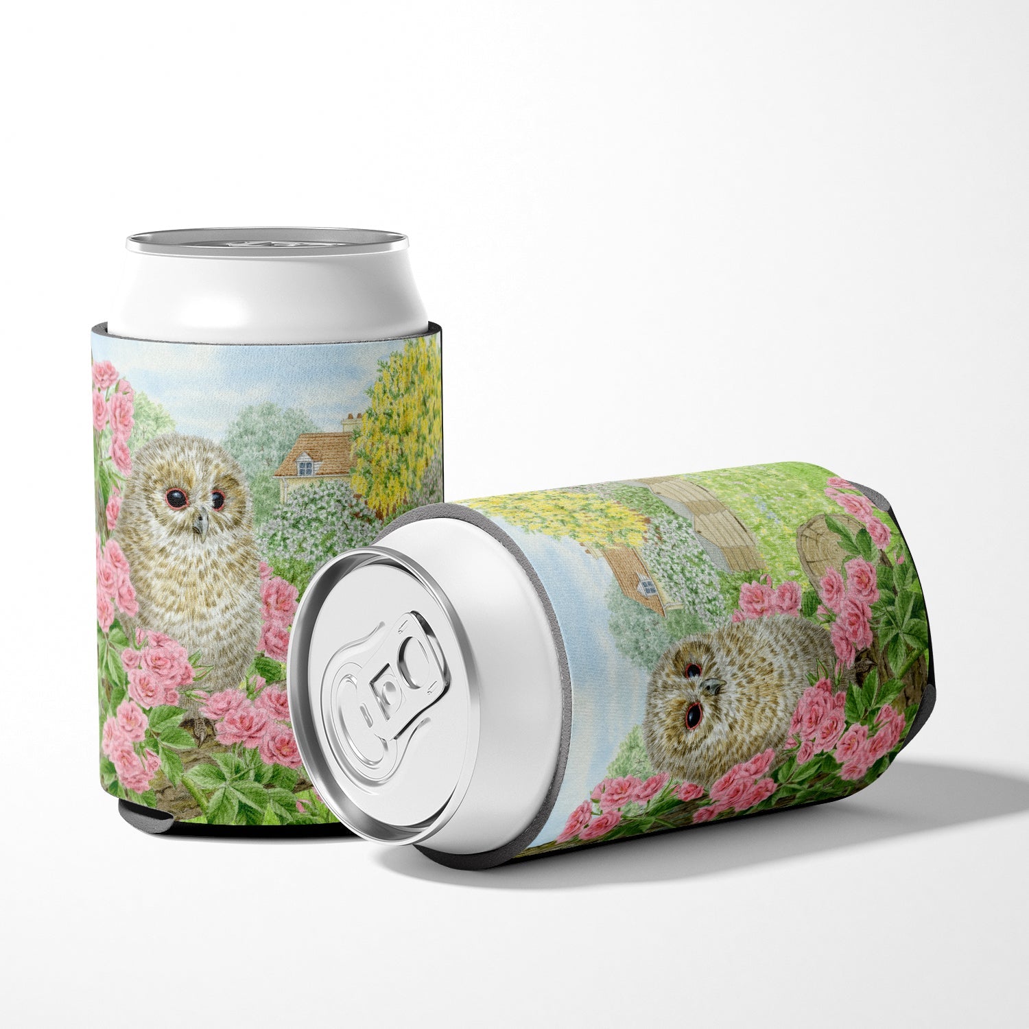 Tawny Owlet by Sarah Adams Can or Bottle Hugger Cooler Sleeve for Standard 12 oz Cans, Insulated Foam Beer & Soda Can Hugger Reusable
