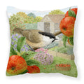 Coal Tits Apple Picker Decorative Throw Pillow 18x18 Indoor Outdoor Accent Cushion, Fabric Cover with Insert for Sofa, Bed, Porch & Living Room