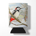Spotted Woodpecker by Sarah Adams Can or Bottle Hugger Cooler Sleeve for Standard 12 oz Cans, Insulated Foam Beer & Soda Can Hugger Reusable