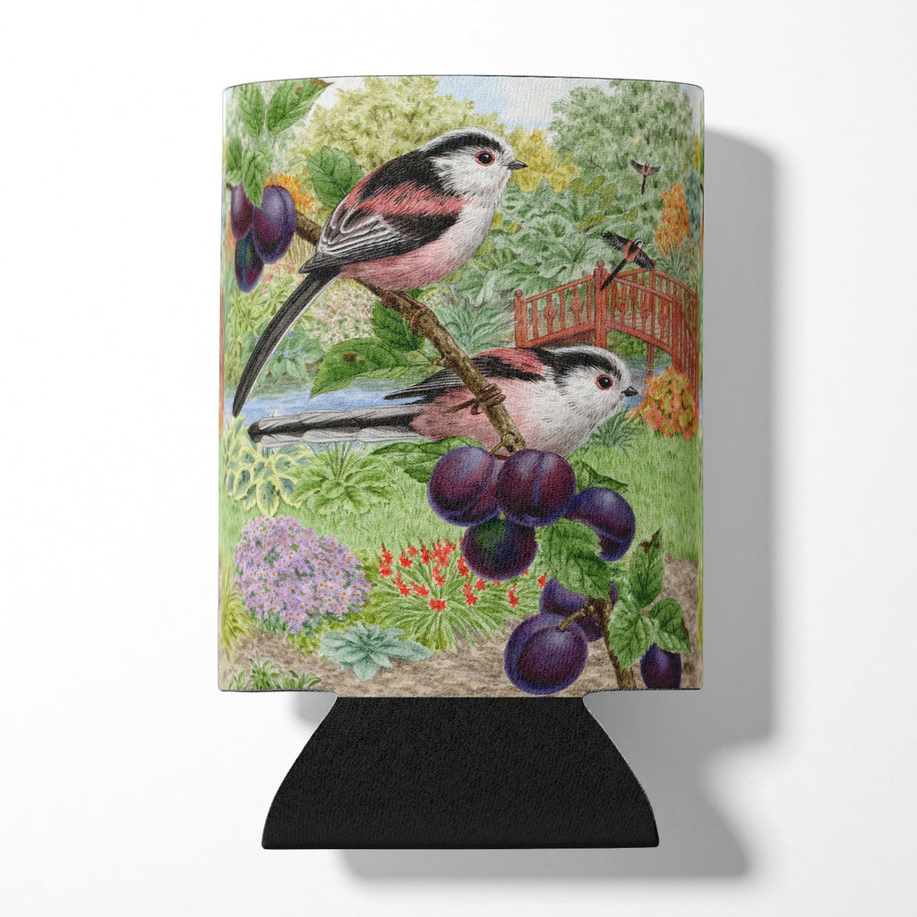 Long Tailed Tits by Sarah Adams Can or Bottle Hugger Cooler Sleeve for Standard 12 oz Cans, Insulated Foam Beer & Soda Can Hugger Reusable