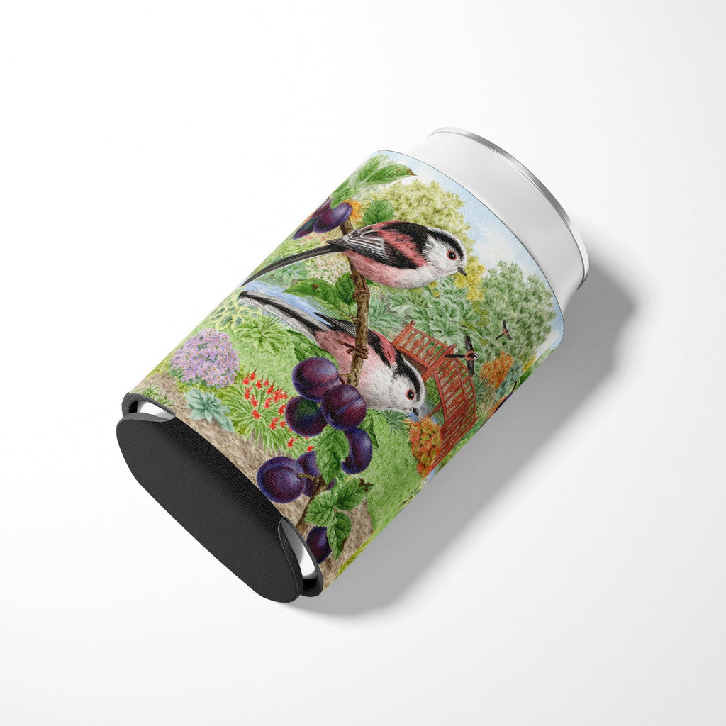 Long Tailed Tits by Sarah Adams Can or Bottle Hugger Cooler Sleeve for Standard 12 oz Cans, Insulated Foam Beer & Soda Can Hugger Reusable