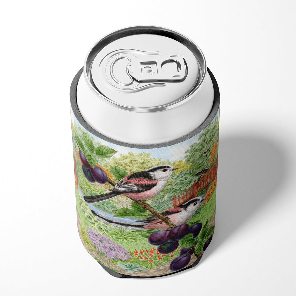 Long Tailed Tits by Sarah Adams Can or Bottle Hugger Cooler Sleeve for Standard 12 oz Cans, Insulated Foam Beer & Soda Can Hugger Reusable