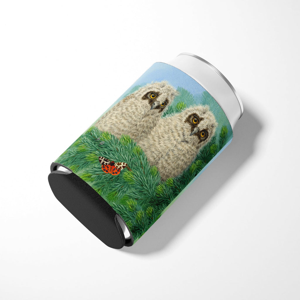 Owlets and Butterfly by Sarah Adams Can or Bottle Hugger Cooler Sleeve for Standard 12 oz Cans, Insulated Foam Beer & Soda Can Hugger Reusable