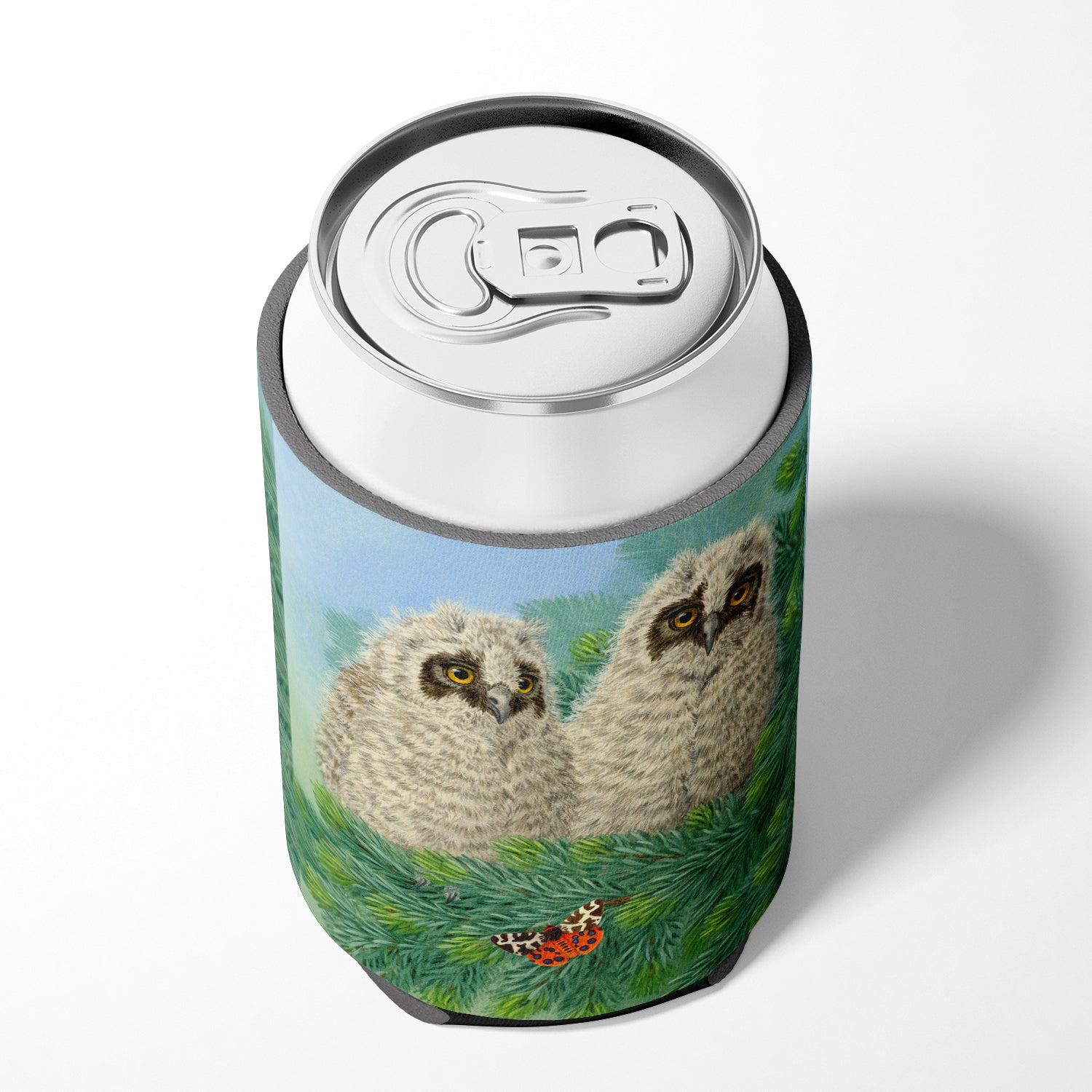 Owlets and Butterfly by Sarah Adams Can or Bottle Hugger Cooler Sleeve for Standard 12 oz Cans, Insulated Foam Beer & Soda Can Hugger Reusable