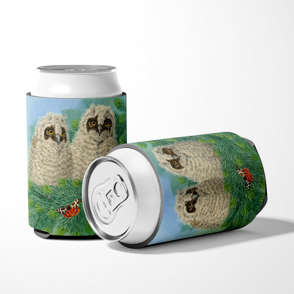 Owlets and Butterfly by Sarah Adams Can or Bottle Hugger Cooler Sleeve for Standard 12 oz Cans, Insulated Foam Beer & Soda Can Hugger Reusable