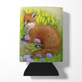 Fox in Flowers by Sarah Adams Can or Bottle Hugger Cooler Sleeve for Standard 12 oz Cans, Insulated Foam Beer & Soda Can Hugger Reusable