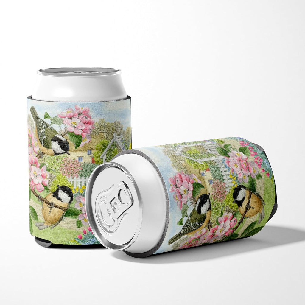 Coal Tits by Sarah Adams Can or Bottle Hugger Cooler Sleeve for Standard 12 oz Cans, Insulated Foam Beer & Soda Can Hugger Reusable