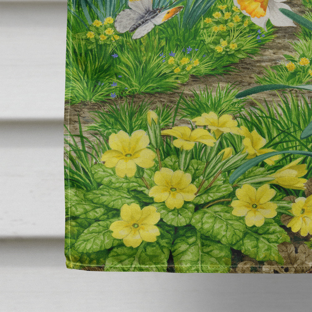 Spring Flowers by Sarah Adams House Flag 28x40 Porch Sleeve Pole Decorative Outside Yard Banner Artwork Wall Hanging, Polyester
