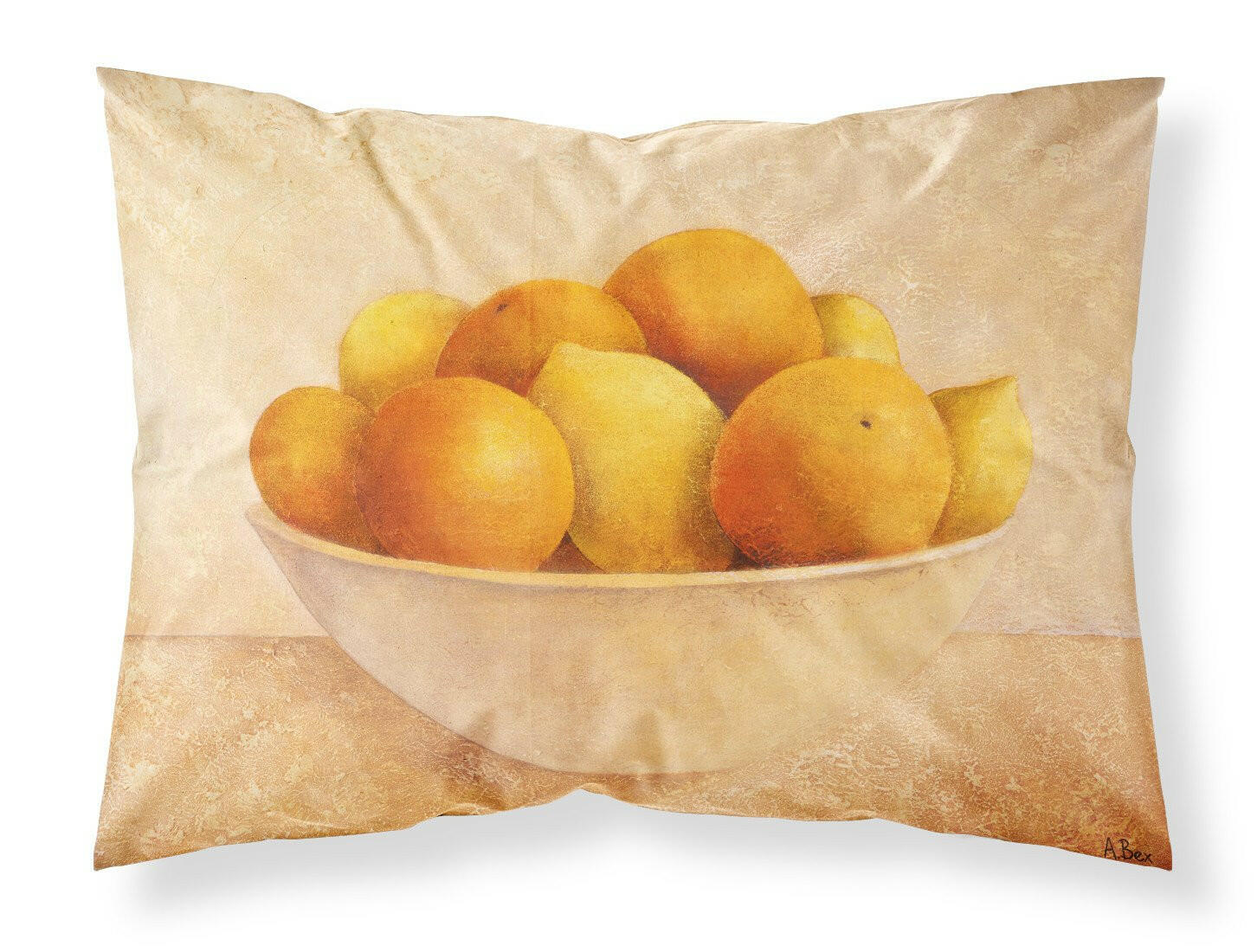 Oranges & Lemons in a Bowl Standard Pillowcase Lightweight Super Soft Easy Care Decorative Artwork Pillowcase, Standard