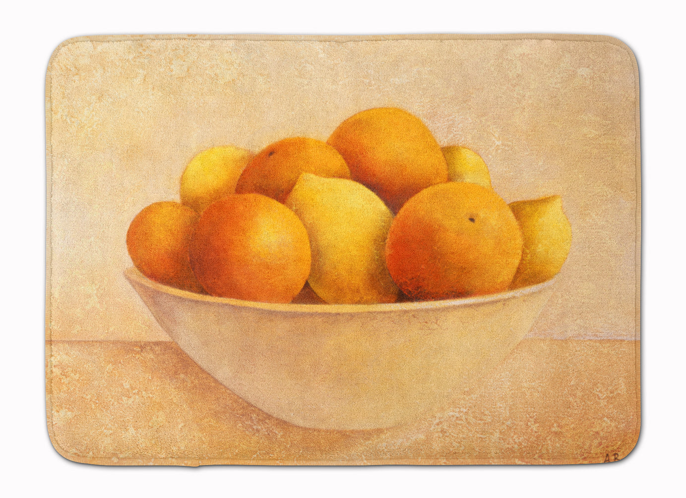 Oranges & Lemons in a Bowl Memory Foam Kitchen Mat Machine Washable Anti-Fatigue Cushion Comfort Bath or Kitchen Rug