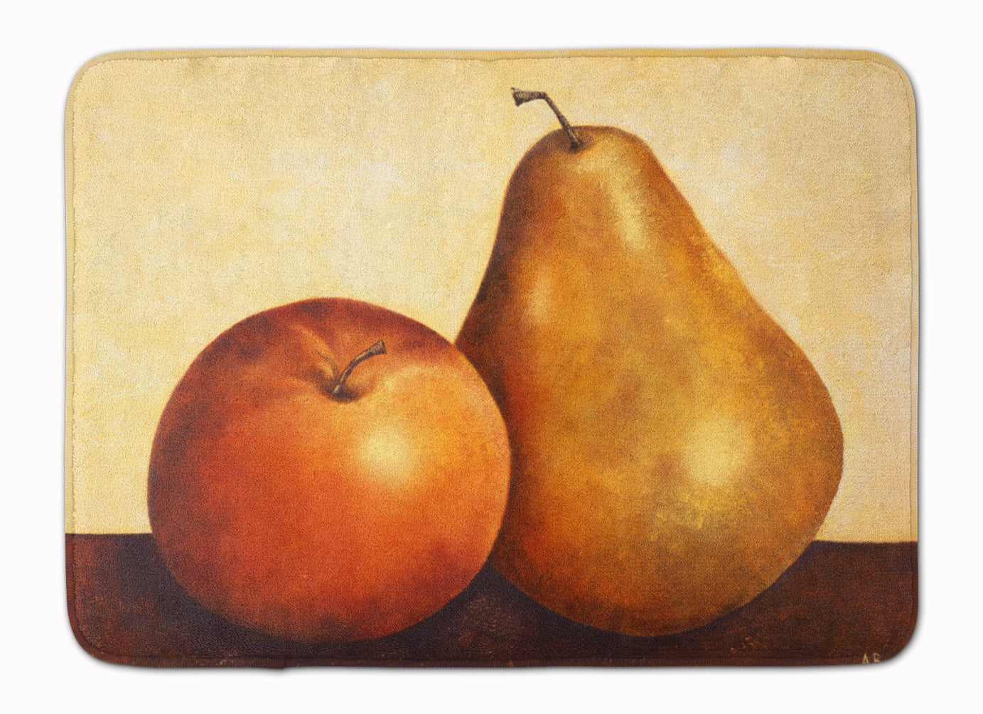 Apple and Pear Memory Foam Kitchen Mat Machine Washable Anti-Fatigue Cushion Comfort Bath or Kitchen Rug