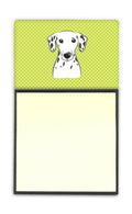 Checkerboard Lime Green Dalmatian Watercolor Sticky Note Holder Refillable Dispenser Desk Accessory 3x3 Pad Gift