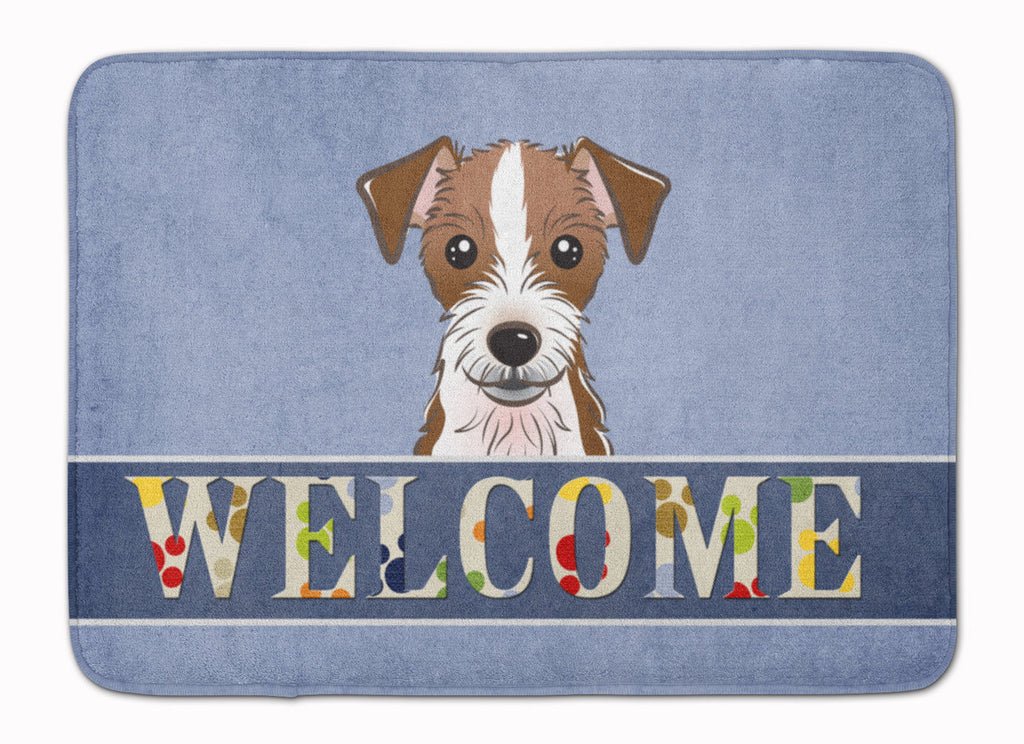 Jack Russell Terrier Welcome Memory Foam Kitchen Mat Machine Washable Anti-Fatigue Cushion Comfort Bath or Kitchen Rug
