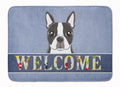 Boston Terrier Welcome Memory Foam Kitchen Mat Machine Washable Anti-Fatigue Cushion Comfort Bath or Kitchen Rug