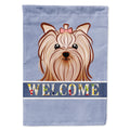 Yorkie Yorkishire Terrier Welcome House Flag 28x40 Porch Sleeve Pole Decorative Outside Yard Banner Artwork Wall Hanging, Polyester
