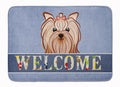 Yorkie Yorkishire Terrier Welcome Memory Foam Kitchen Mat Machine Washable Anti-Fatigue Cushion Comfort Bath or Kitchen Rug