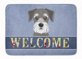 Schnauzer Welcome Memory Foam Kitchen Mat Machine Washable Anti-Fatigue Cushion Comfort Bath or Kitchen Rug