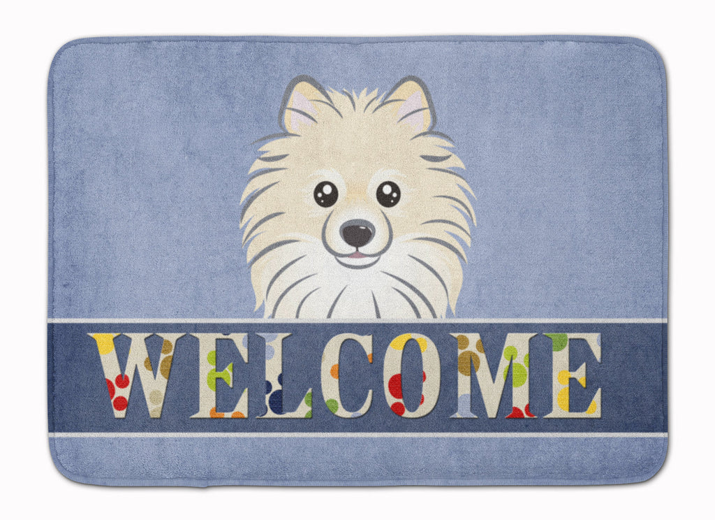 Pomeranian Welcome Memory Foam Kitchen Mat Machine Washable Anti-Fatigue Cushion Comfort Bath or Kitchen Rug