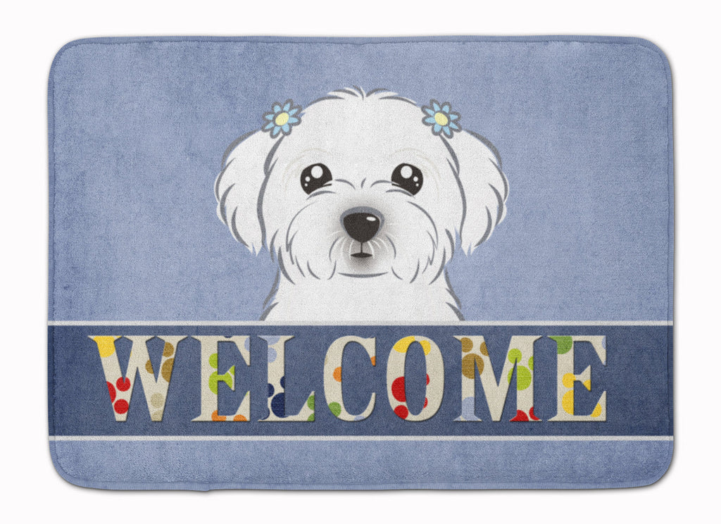 Maltese Welcome Memory Foam Kitchen Mat Machine Washable Anti-Fatigue Cushion Comfort Bath or Kitchen Rug