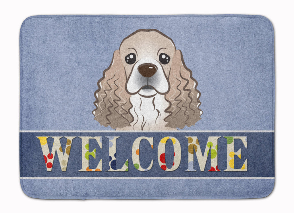 Cocker Spaniel Welcome Memory Foam Kitchen Mat Machine Washable Anti-Fatigue Cushion Comfort Bath or Kitchen Rug