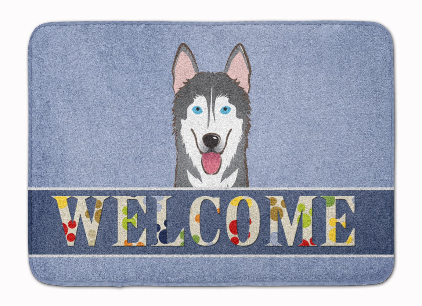 Alaskan Malamute Welcome Memory Foam Kitchen Mat Machine Washable Anti-Fatigue Cushion Comfort Bath or Kitchen Rug