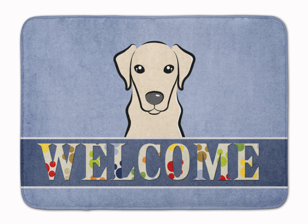 Yellow Labrador Welcome Memory Foam Kitchen Mat Machine Washable Anti-Fatigue Cushion Comfort Bath or Kitchen Rug