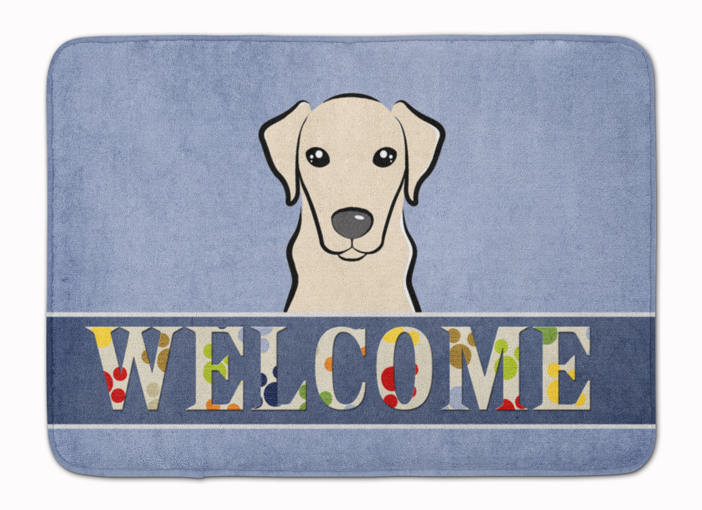 Yellow Labrador Welcome Memory Foam Kitchen Mat Machine Washable Anti-Fatigue Cushion Comfort Bath or Kitchen Rug