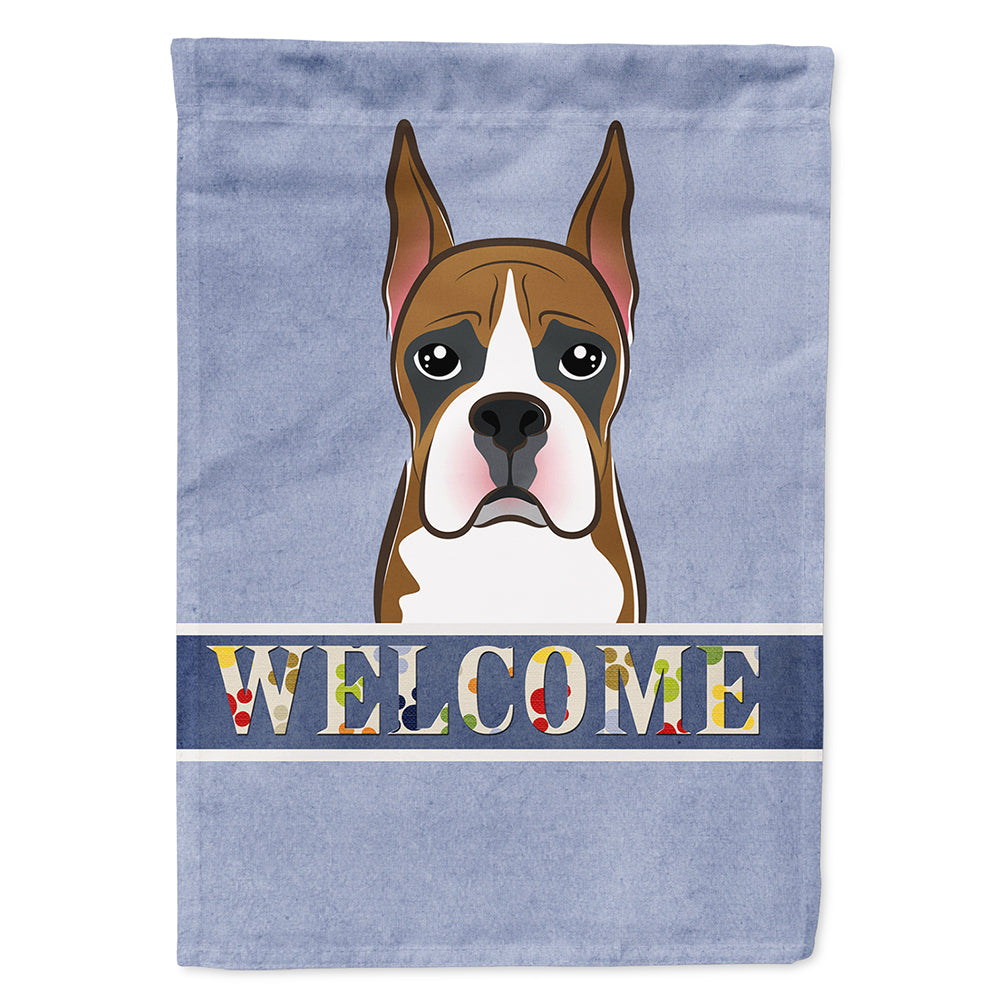 Boxer Welcome House Flag 28x40 Porch Sleeve Pole Decorative Outside Yard Banner Artwork Wall Hanging, Polyester