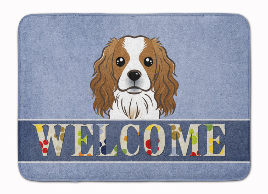 Cavalier Spaniel Welcome Memory Foam Kitchen Mat Machine Washable Anti-Fatigue Cushion Comfort Bath or Kitchen Rug
