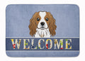Cavalier Spaniel Welcome Memory Foam Kitchen Mat Machine Washable Anti-Fatigue Cushion Comfort Bath or Kitchen Rug