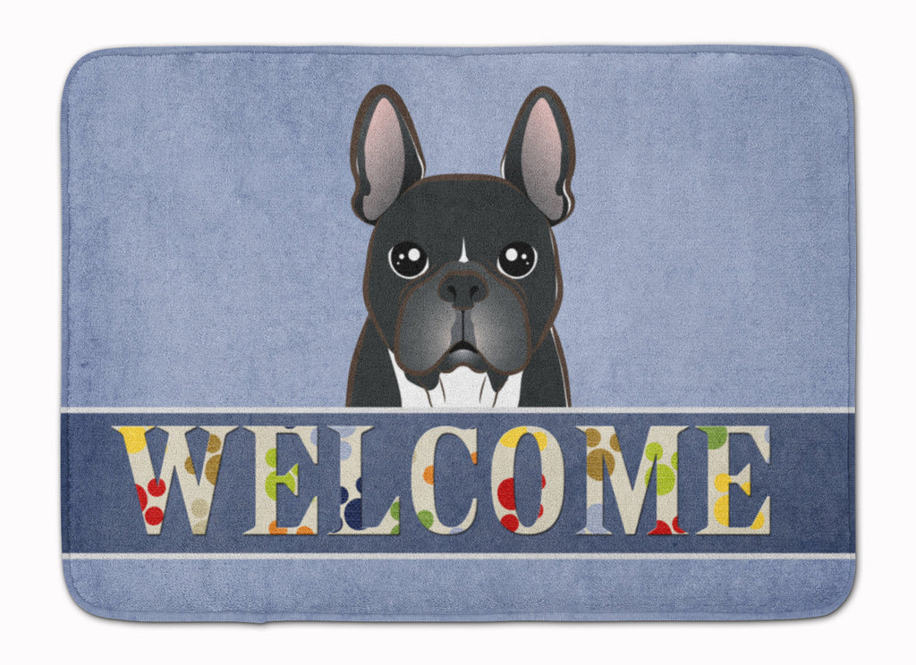 French Bulldog Welcome Memory Foam Kitchen Mat Machine Washable Anti-Fatigue Cushion Comfort Bath or Kitchen Rug