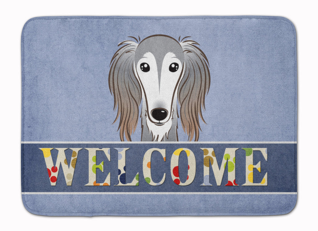 Saluki Welcome Memory Foam Kitchen Mat Machine Washable Anti-Fatigue Cushion Comfort Bath or Kitchen Rug