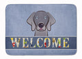 Weimaraner Welcome Memory Foam Kitchen Mat Machine Washable Anti-Fatigue Cushion Comfort Bath or Kitchen Rug
