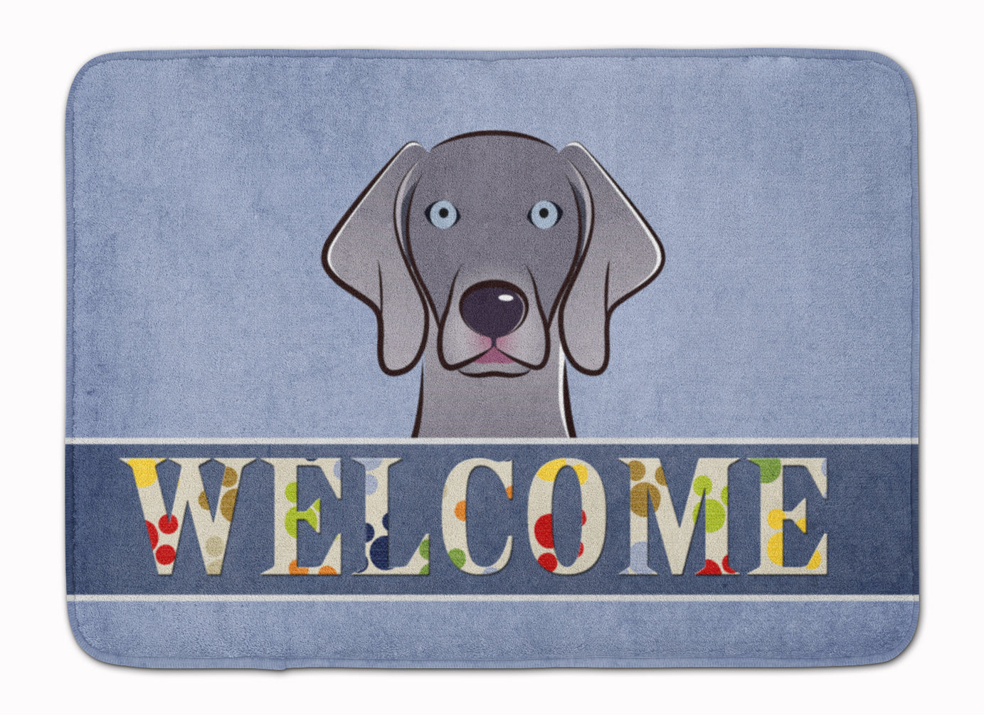 Weimaraner Welcome Memory Foam Kitchen Mat Machine Washable Anti-Fatigue Cushion Comfort Bath or Kitchen Rug