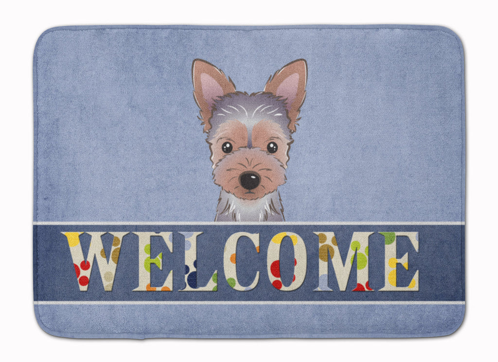 Yorkie Puppy Welcome Memory Foam Kitchen Mat Machine Washable Anti-Fatigue Cushion Comfort Bath or Kitchen Rug