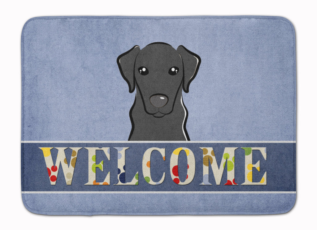 Black Labrador Welcome Memory Foam Kitchen Mat Machine Washable Anti-Fatigue Cushion Comfort Bath or Kitchen Rug