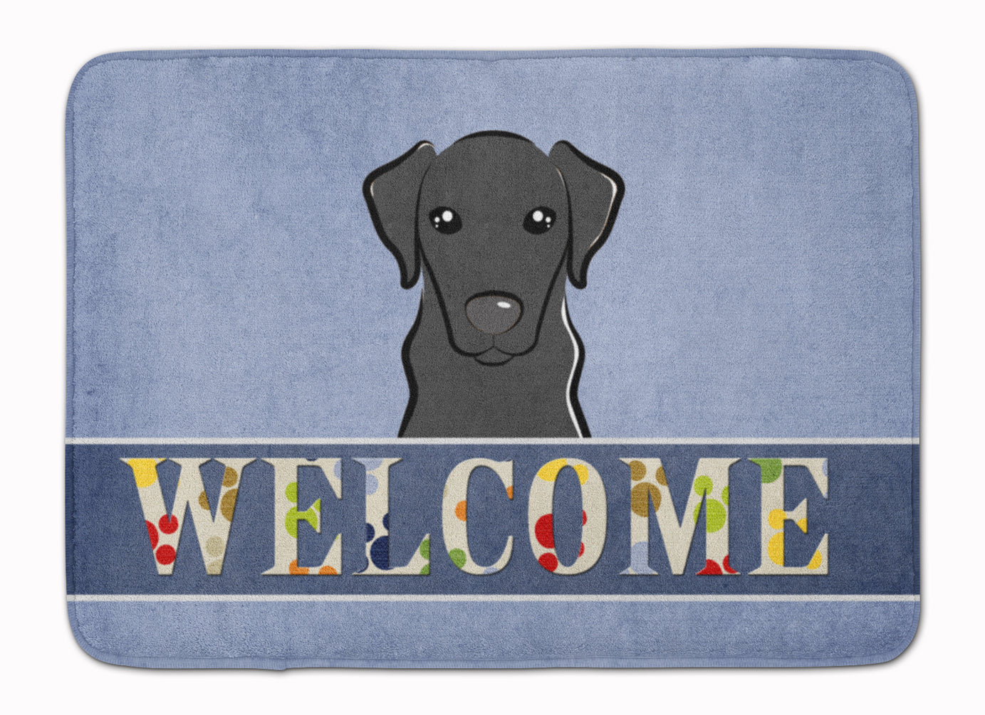 Black Labrador Welcome Memory Foam Kitchen Mat Machine Washable Anti-Fatigue Cushion Comfort Bath or Kitchen Rug