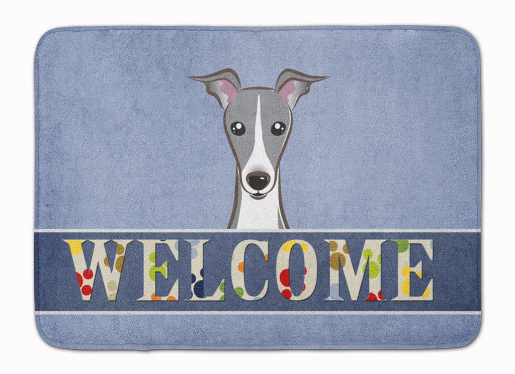 Italian Greyhound Welcome Memory Foam Kitchen Mat Machine Washable Anti-Fatigue Cushion Comfort Bath or Kitchen Rug