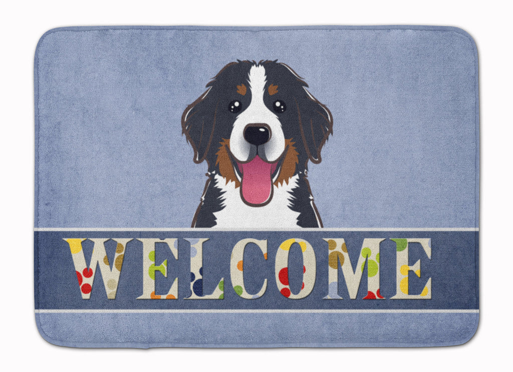 Bernese Mountain Dog Welcome Memory Foam Kitchen Mat Machine Washable Anti-Fatigue Cushion Comfort Bath or Kitchen Rug