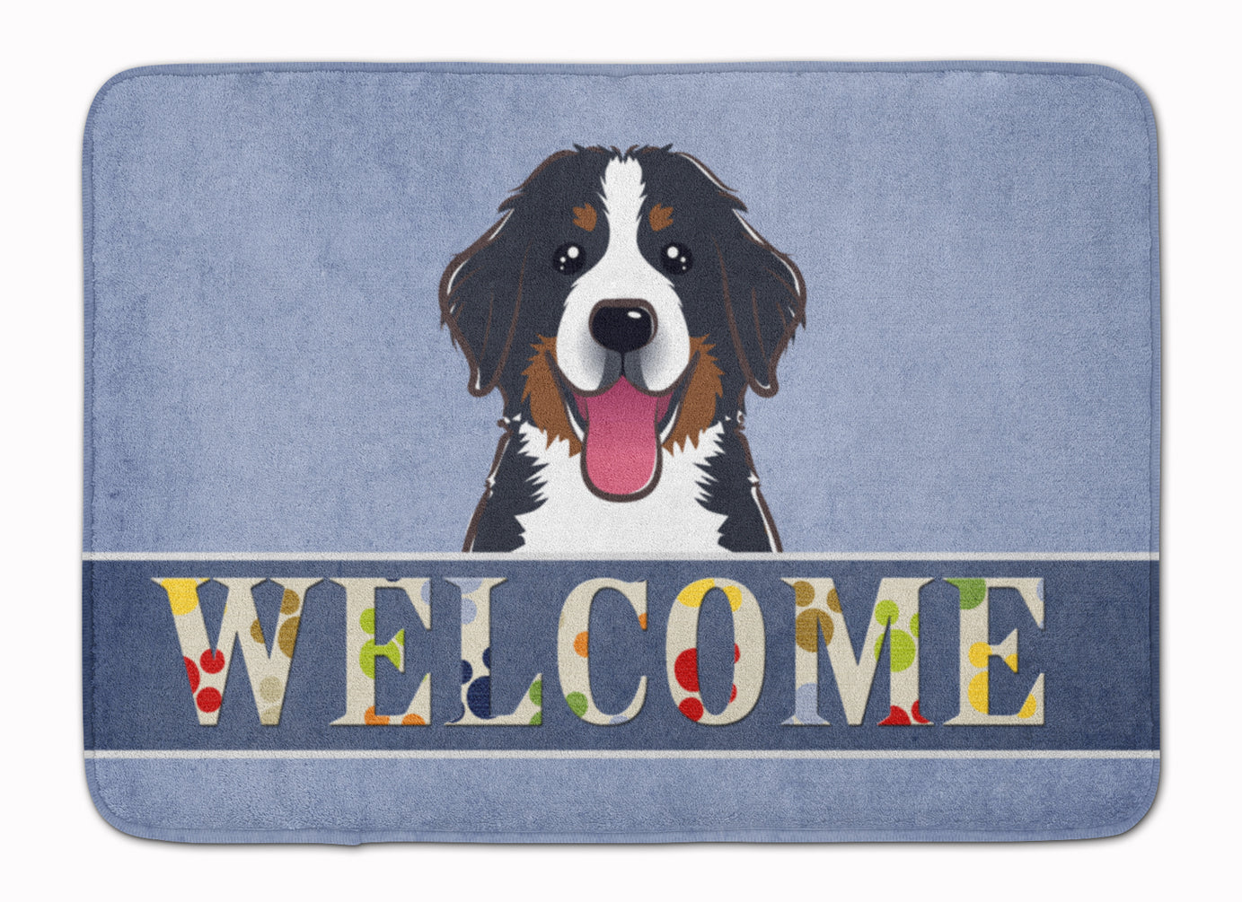 Bernese Mountain Dog Welcome Memory Foam Kitchen Mat Machine Washable Anti-Fatigue Cushion Comfort Bath or Kitchen Rug