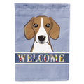 Beagle Welcome House Flag 28x40 Porch Sleeve Pole Decorative Outside Yard Banner Artwork Wall Hanging, Polyester