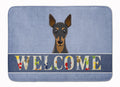 Min Pin Welcome Memory Foam Kitchen Mat Machine Washable Anti-Fatigue Cushion Comfort Bath or Kitchen Rug
